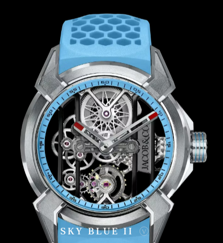 Fake Jacob & Co Epic x skeleton SKY BLUE II EX110.20.AA.AH.A watch